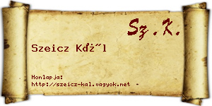 Szeicz Kál névjegykártya